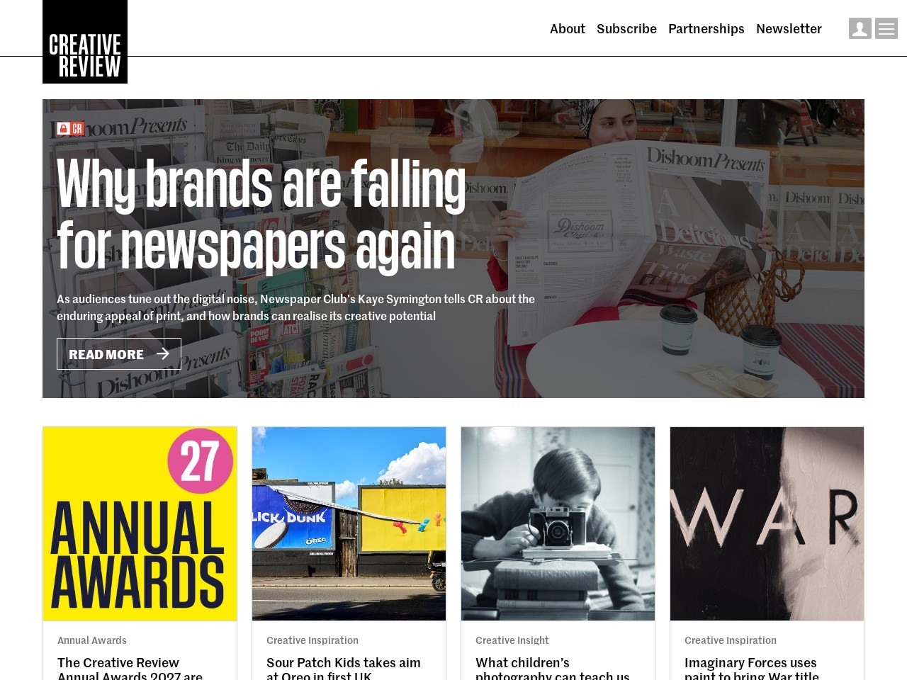 Creative Review homepage