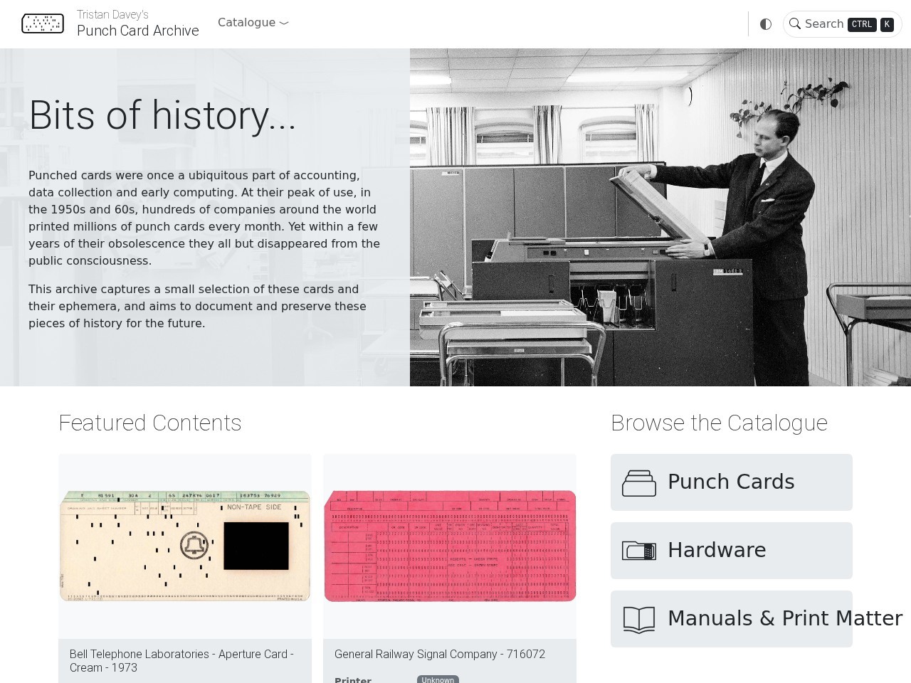 Punch Cards homepage