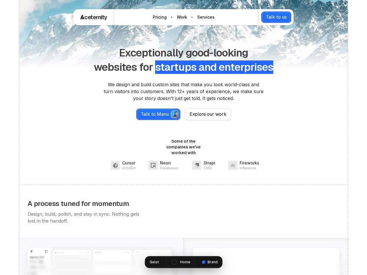 Aceternity UI homepage