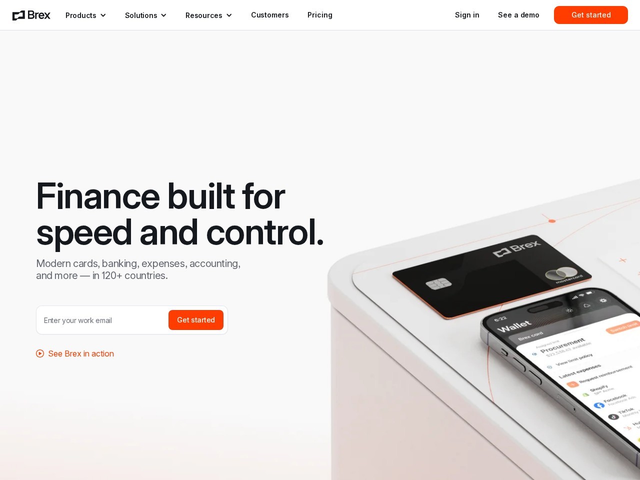 Brex homepage