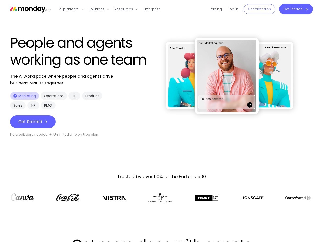 Monday.com homepage