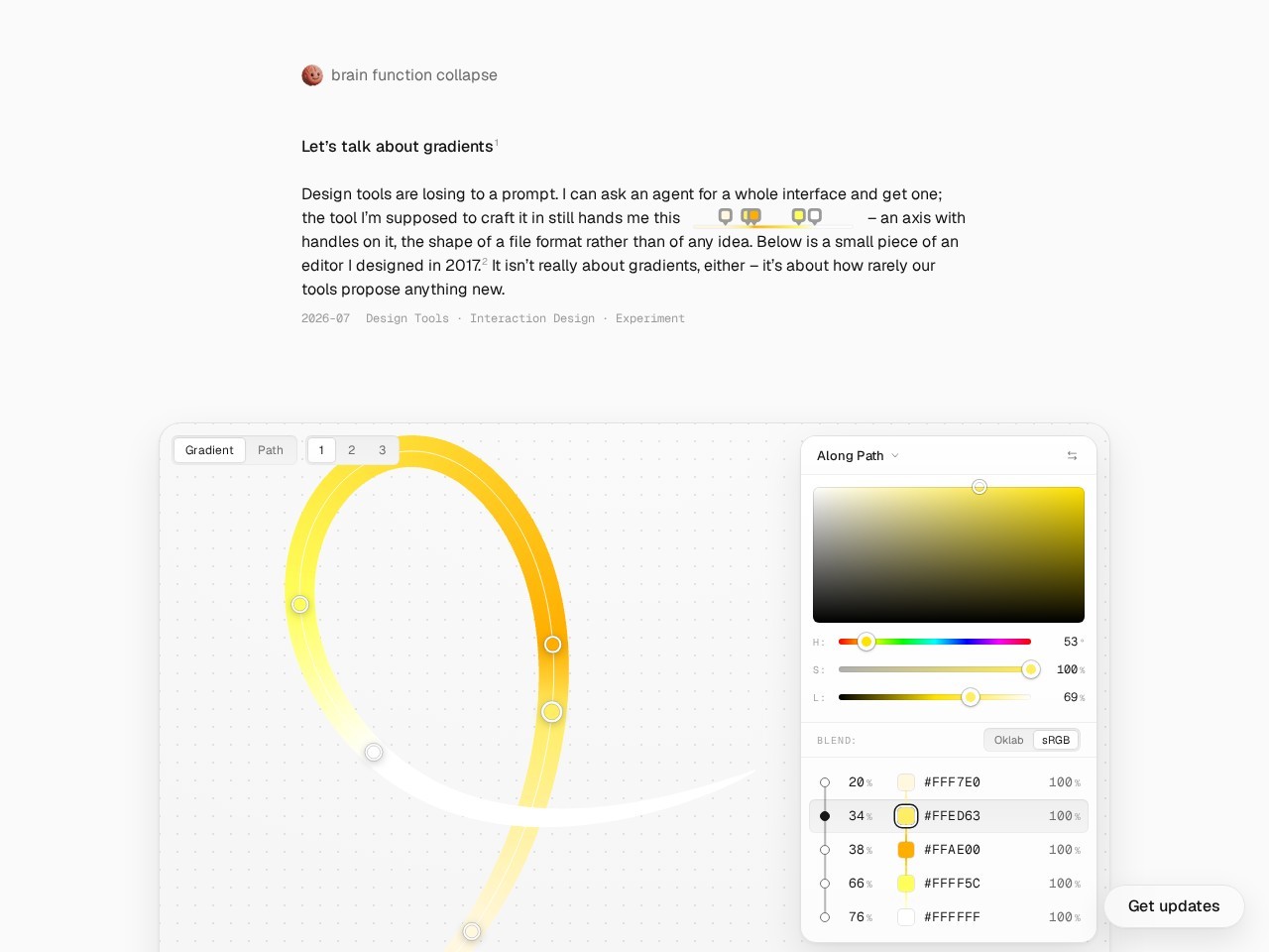 Let’s talk about gradients homepage