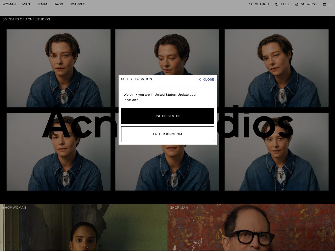 Acne Studios Home homepage