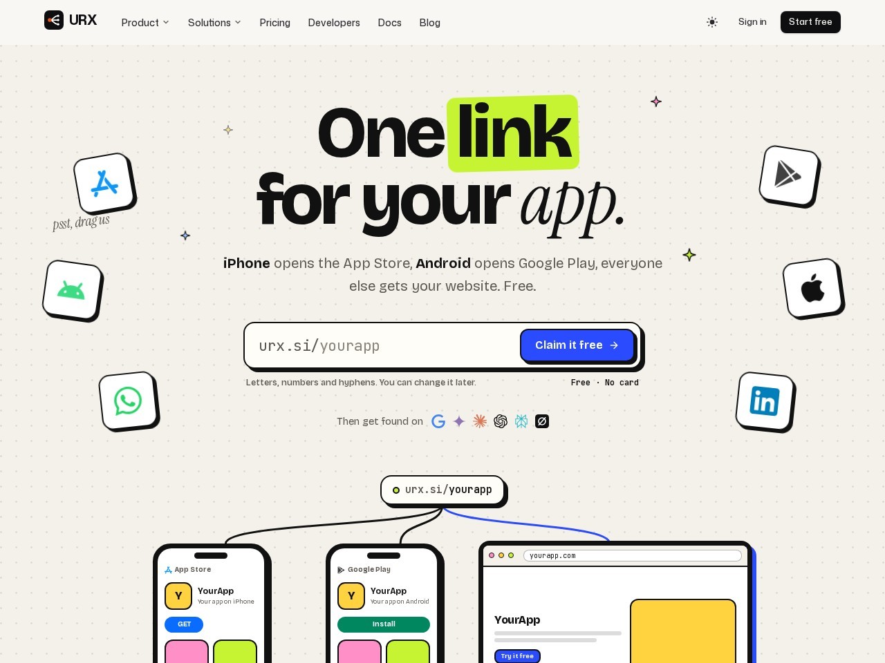 URX homepage