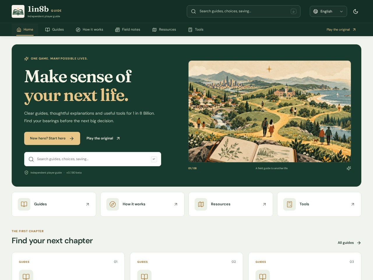 1in8b Guide homepage