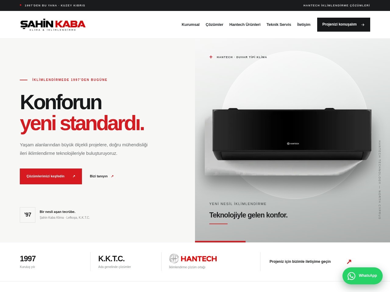 Şahin Kaba Klima homepage