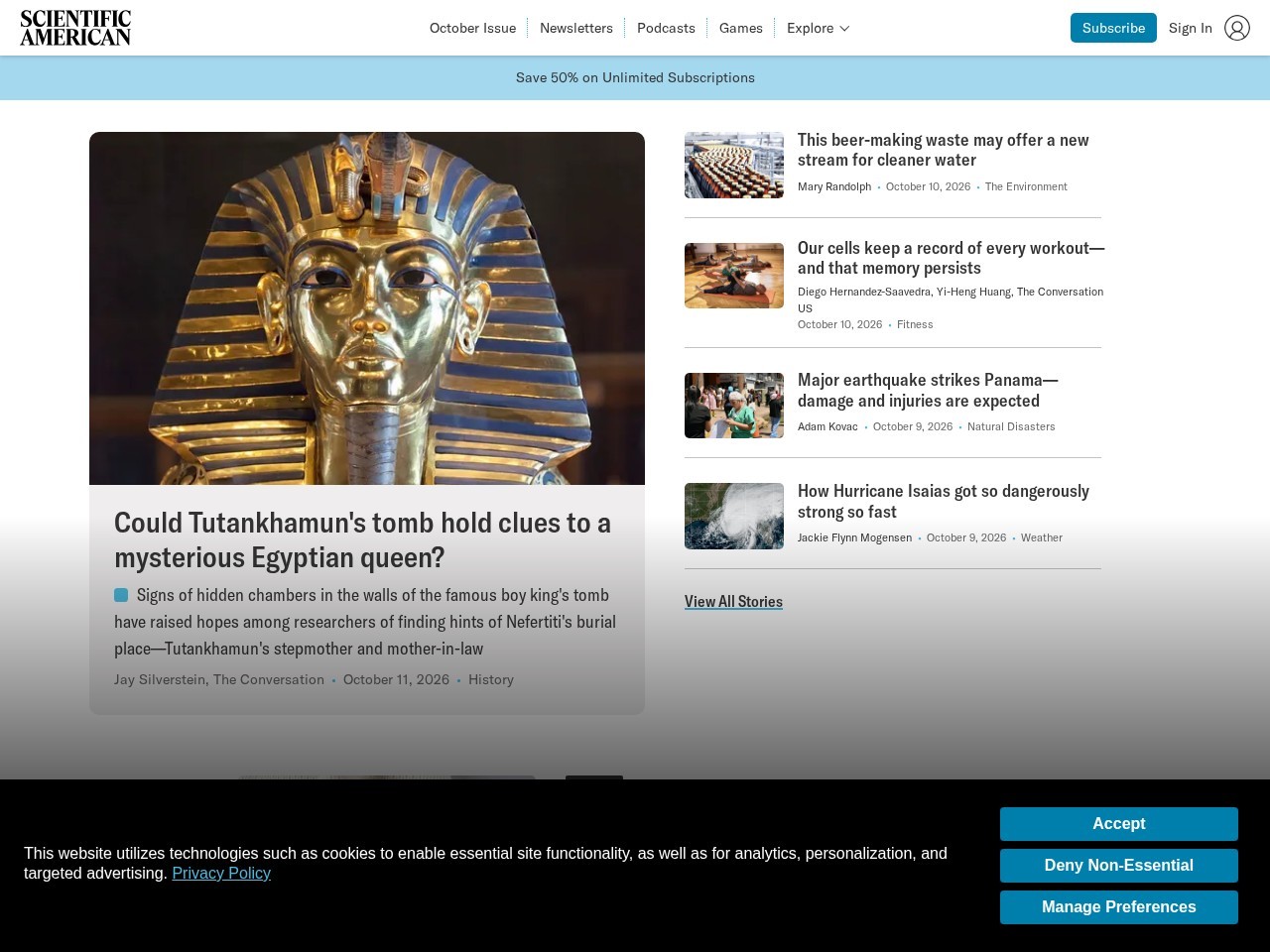 Scientific American homepage