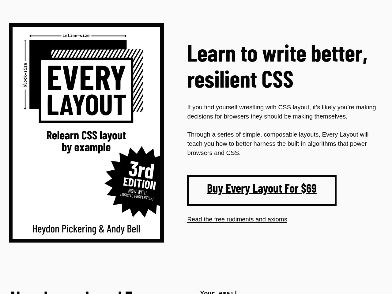 Every Layout homepage