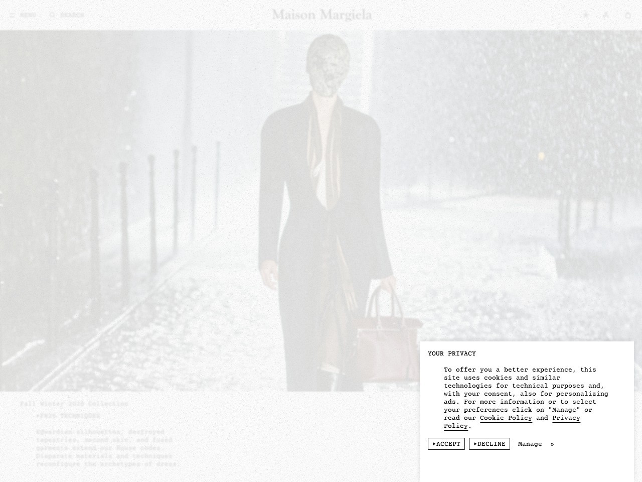 Maison Margiela homepage