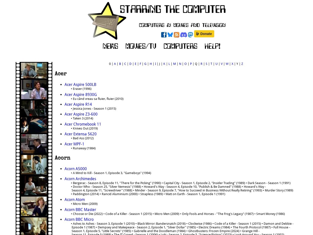 Starring the Computer homepage