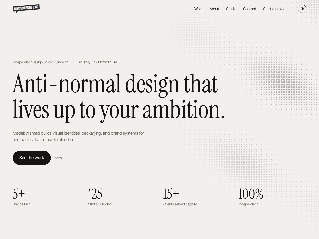 Madebyramad homepage
