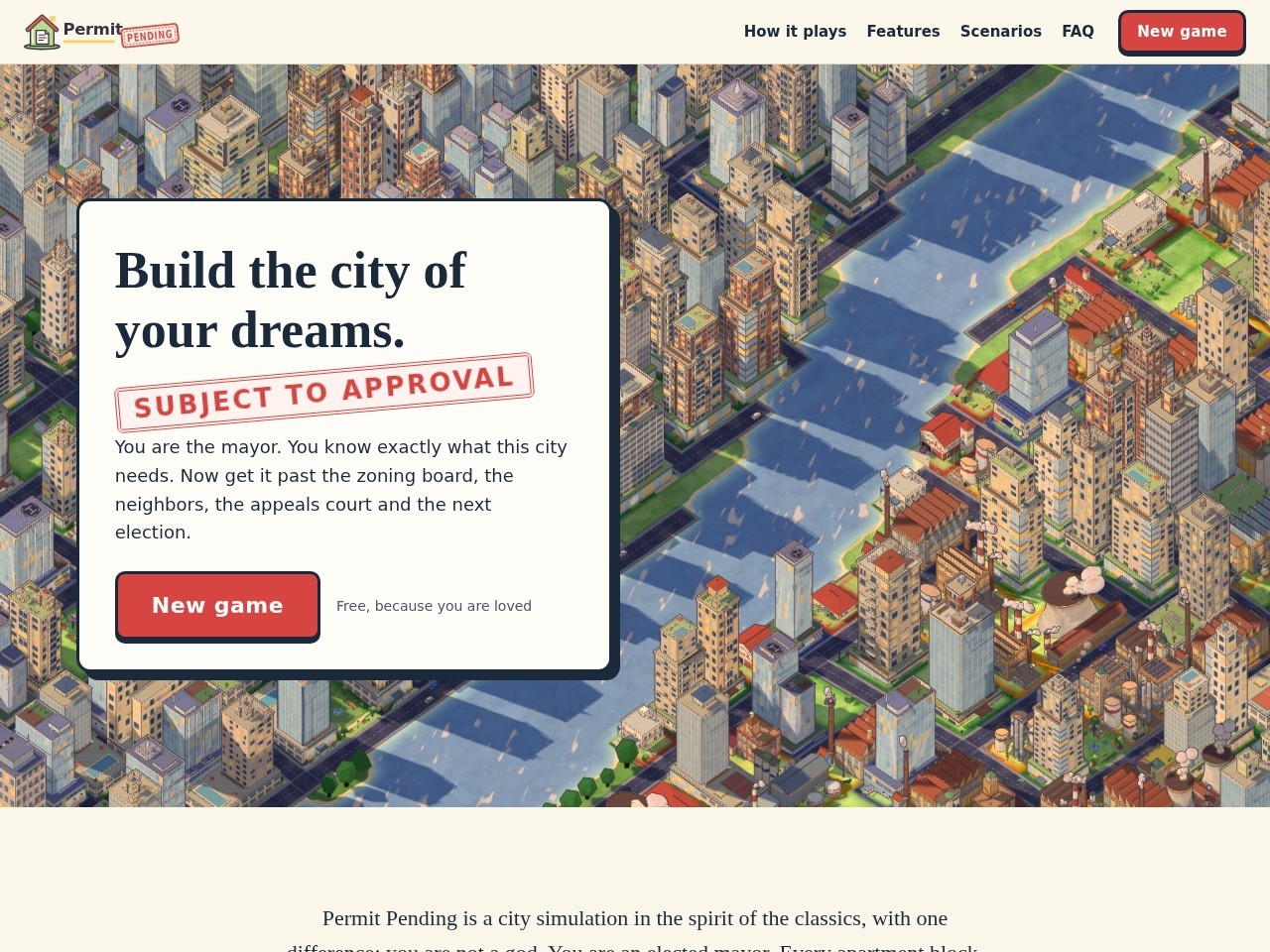 Permit Pending homepage