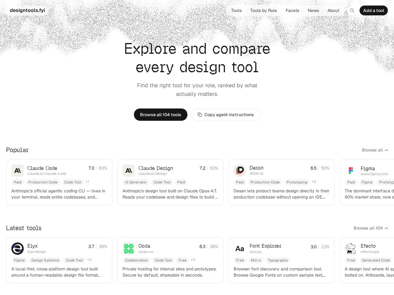 designtools.fyi homepage
