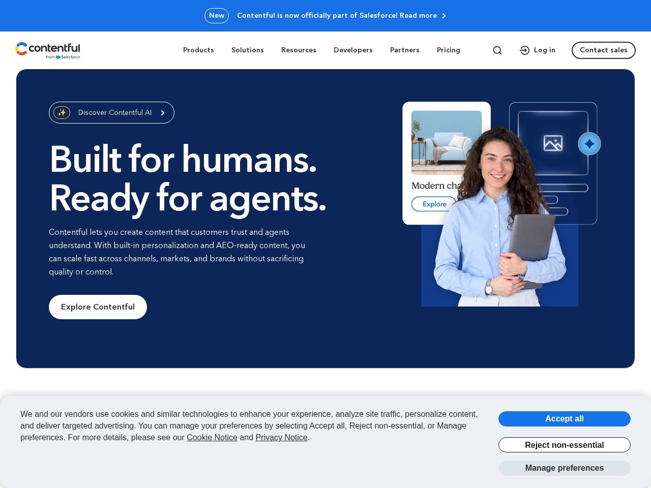 Contentful homepage