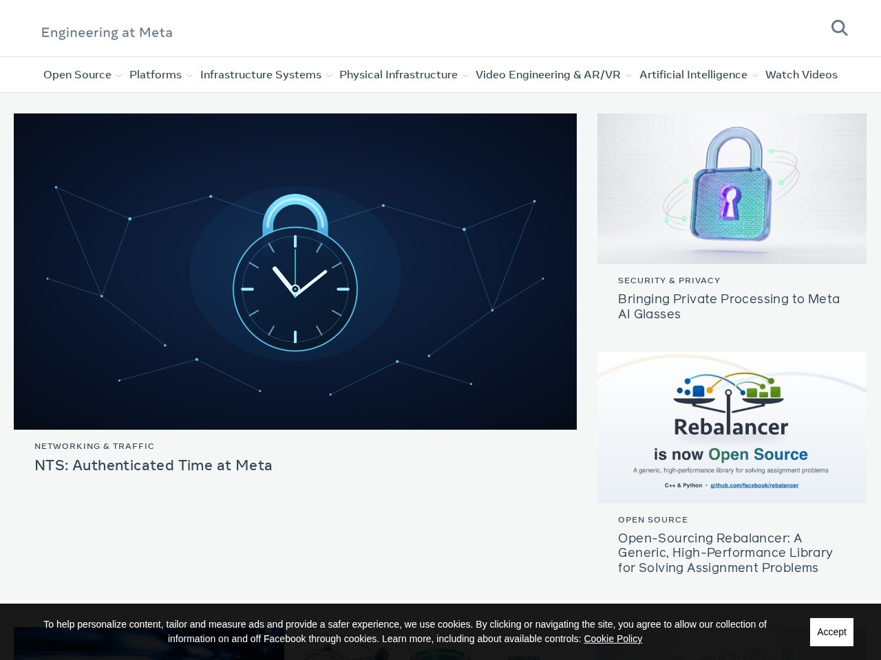 Meta Engineering homepage