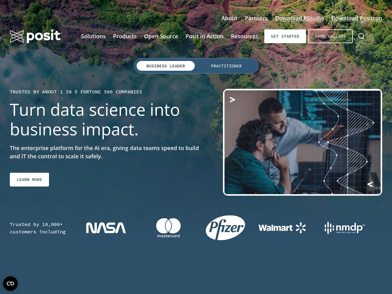 Posit homepage